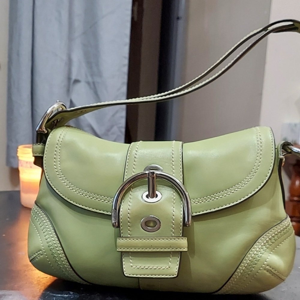 Vintage Coach Lime SoHo Shoulder